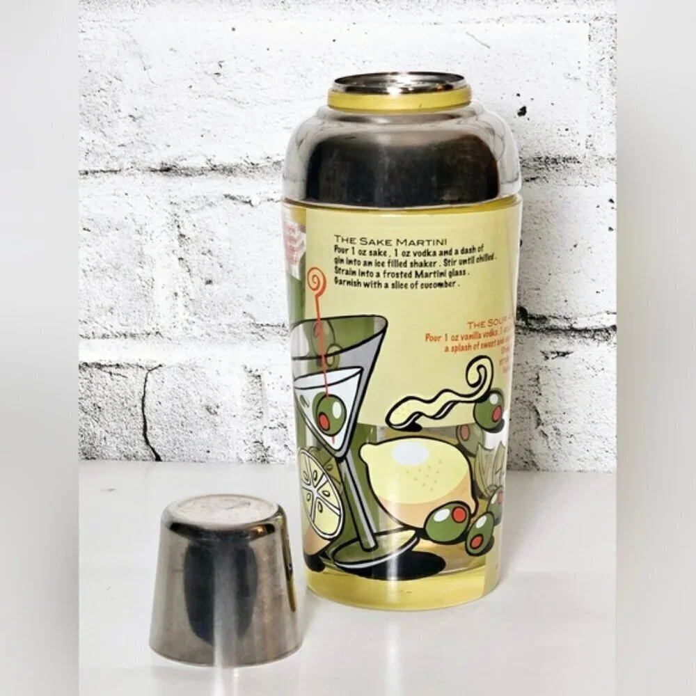 Vintage Joie De Vivre Martini Shaker with Tin cover The Lifestyles Collection